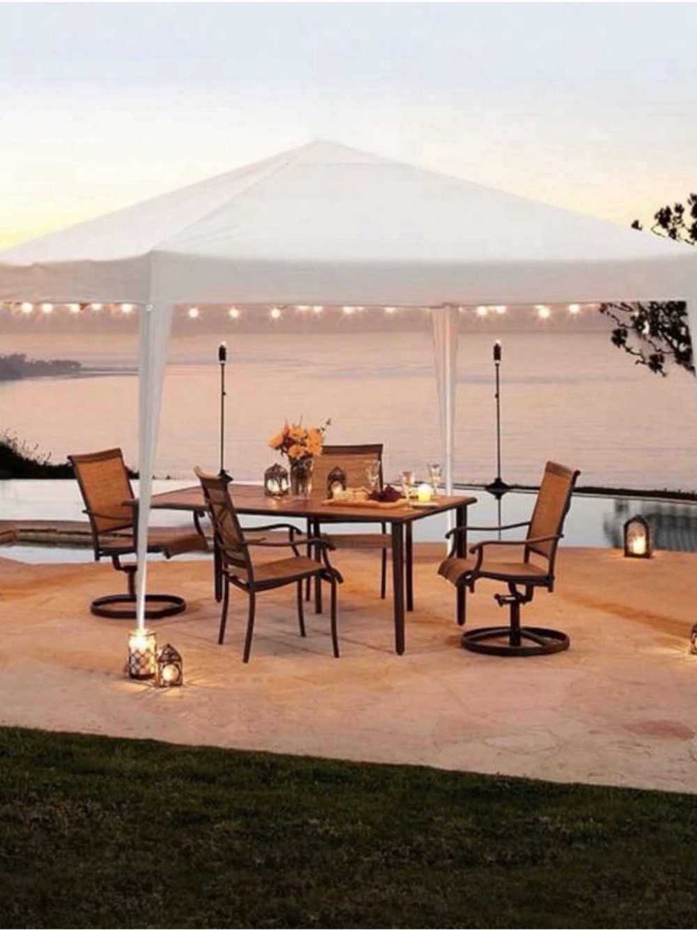 10x10 Pop Up Canopy Tent Outdoor Patio Gazebo Instant Shelter White New